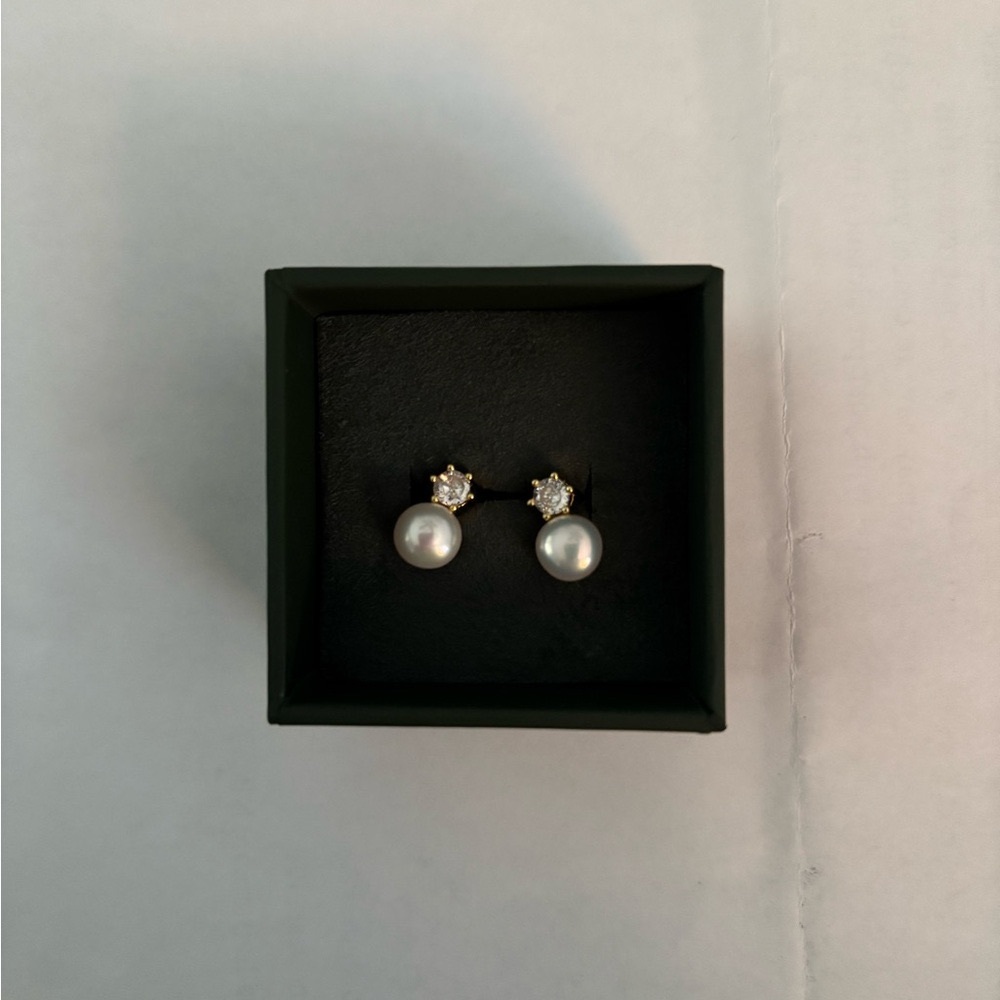 Shashi Swarovski crystal & pearl drop earrings